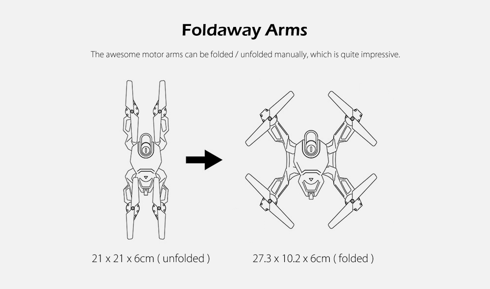 QI ZHI TOYS QZ - S8 Foldable RC Drone RTF Air Press Altitude Hold / Headless Mode / One Key Return