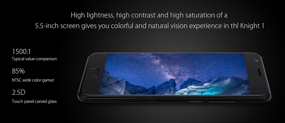 THL Knight 1 4G Phablet 5.5 inch Android 7.0 MTK6750T 1.5GHz Octa Core 3GB RAM 32GB ROM 13.0MP + 2.0MP Dual Rear Cameras Fingerprint Scanner HotKnot