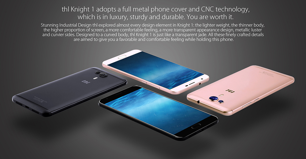 THL Knight 1 4G Phablet 5.5 inch Android 7.0 MTK6750T 1.5GHz Octa Core 3GB RAM 32GB ROM 13.0MP + 2.0MP Dual Rear Cameras Fingerprint Scanner HotKnot