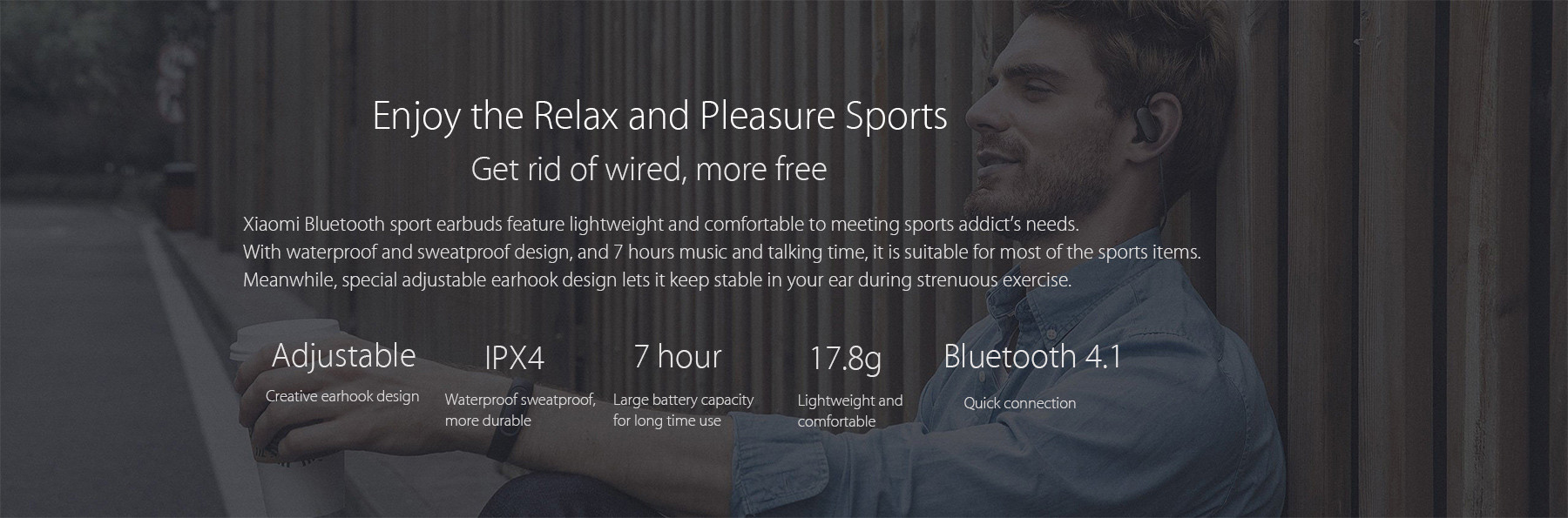 Xiaomi Bluetooth 4.1 Music Sport Earbuds Support Hands-free Calls Volume Control Song Switch Xiaomi Bluetooth 4.1 Music Sport Earbuds Support Hands-free Calls Volume Control Song Switch