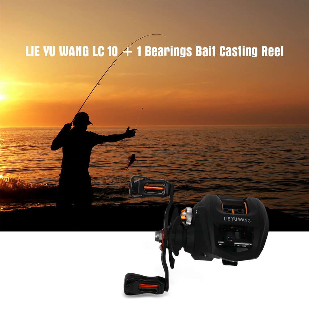 LIE YU WANG LC 10 + 1 Bearings Bait Casting Reel Water Drop Wheel LIE YU WANG LC 10 + 1 Bearings Bait Casting Reel Water Drop Wheel