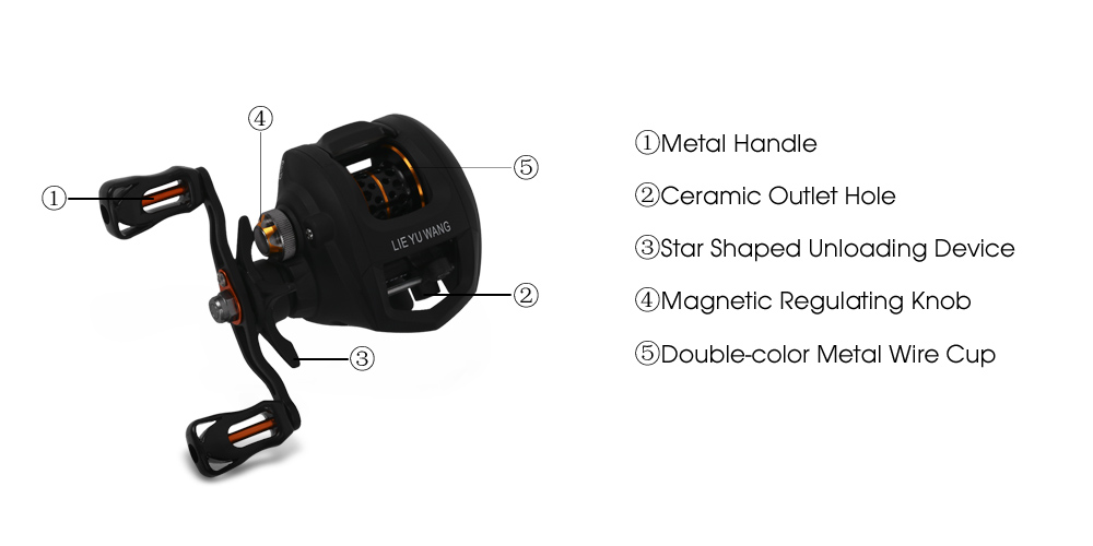 LIE YU WANG LC 10 + 1 Bearings Bait Casting Reel Water Drop Wheel LIE YU WANG LC 10 + 1 Bearings Bait Casting Reel Water Drop Wheel