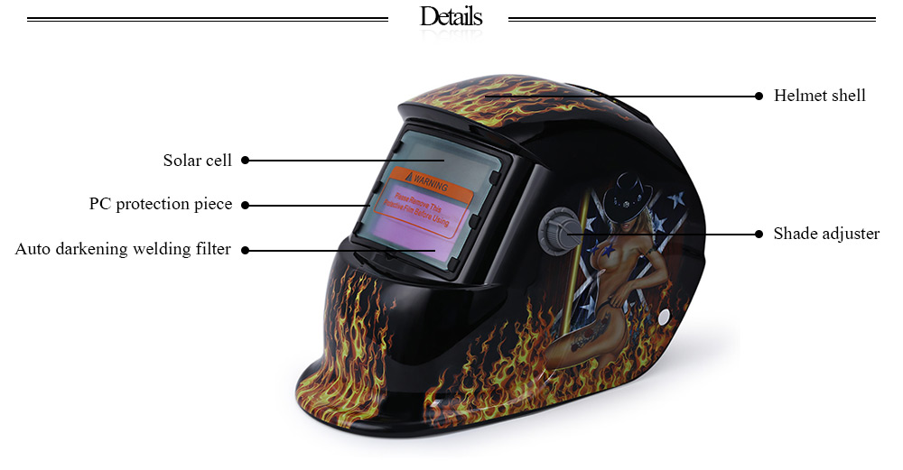 Beauty Pattern Solar Power Welding Helmet Beauty Pattern Solar Power Welding Helmet