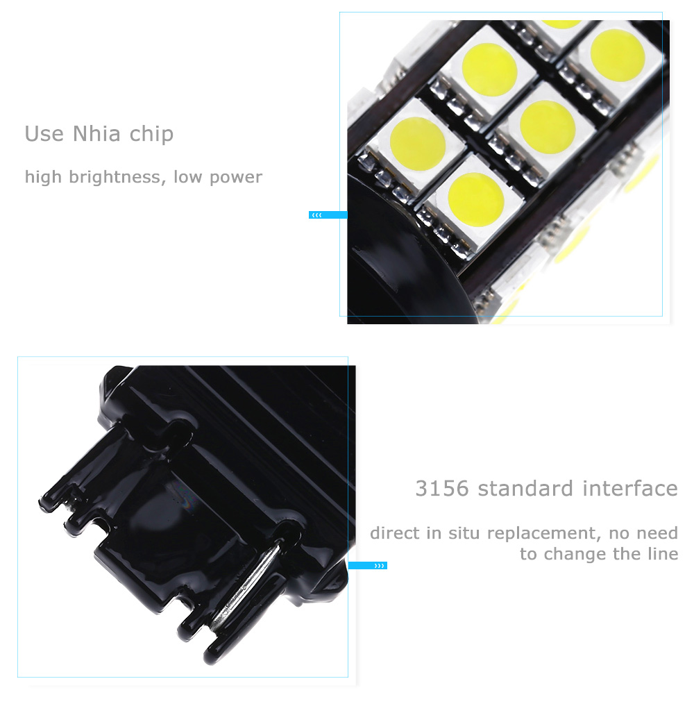 SCOE 3156 30 SMD 30B LED Car Stoplight 12V Brake Light High Power Bulb for All Vehicle