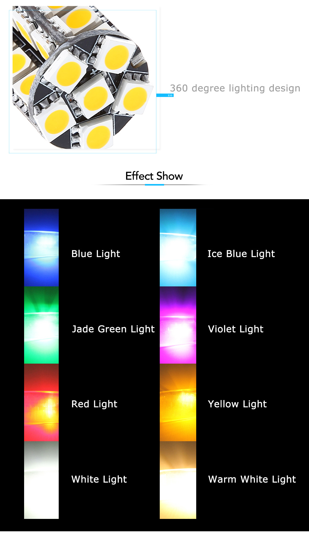SCOE T20 30B 30SMD LED Two-filament Stop Light