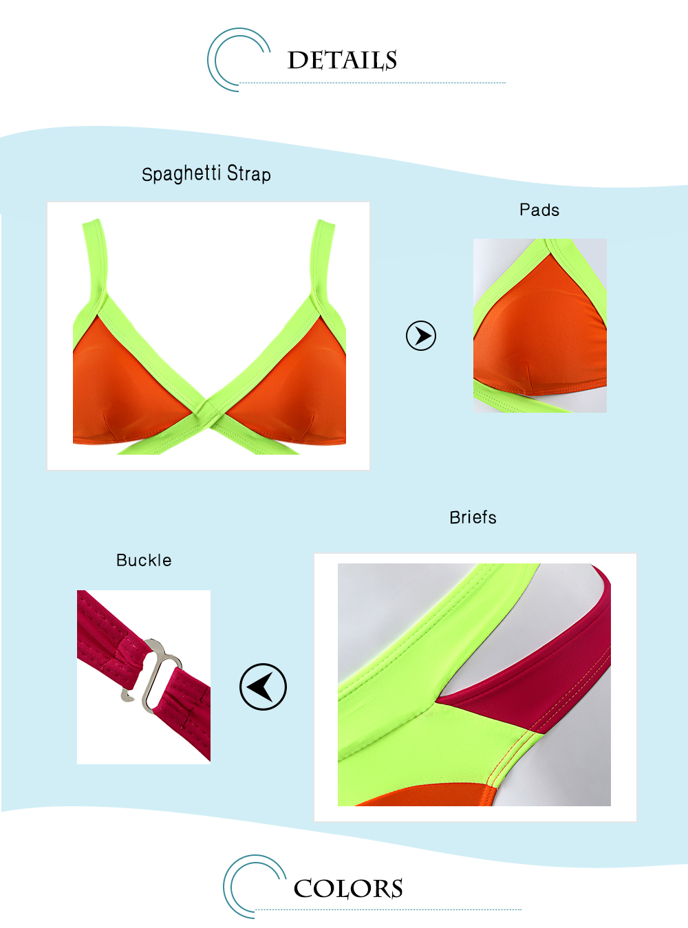 Women Sexy Polyester High Elastic Bikini Two-piece Suits Women Sexy Polyester High Elastic Bikini Two-piece Suits