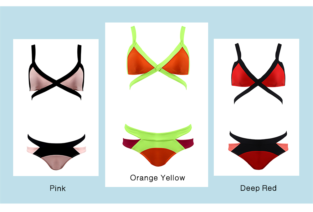Women Sexy Polyester High Elastic Bikini Two-piece Suits Women Sexy Polyester High Elastic Bikini Two-piece Suits