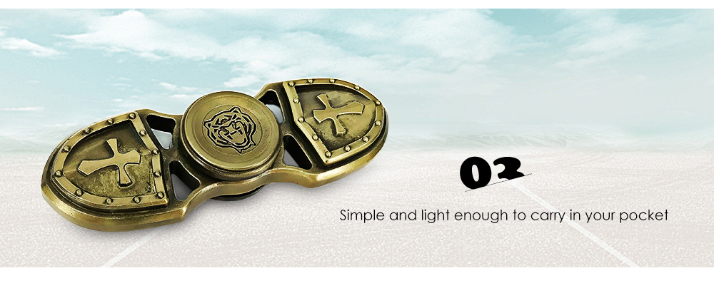 Zinc Alloy Gyro Style Stress Reliever Pressure Reducing Toy for Office Worker
