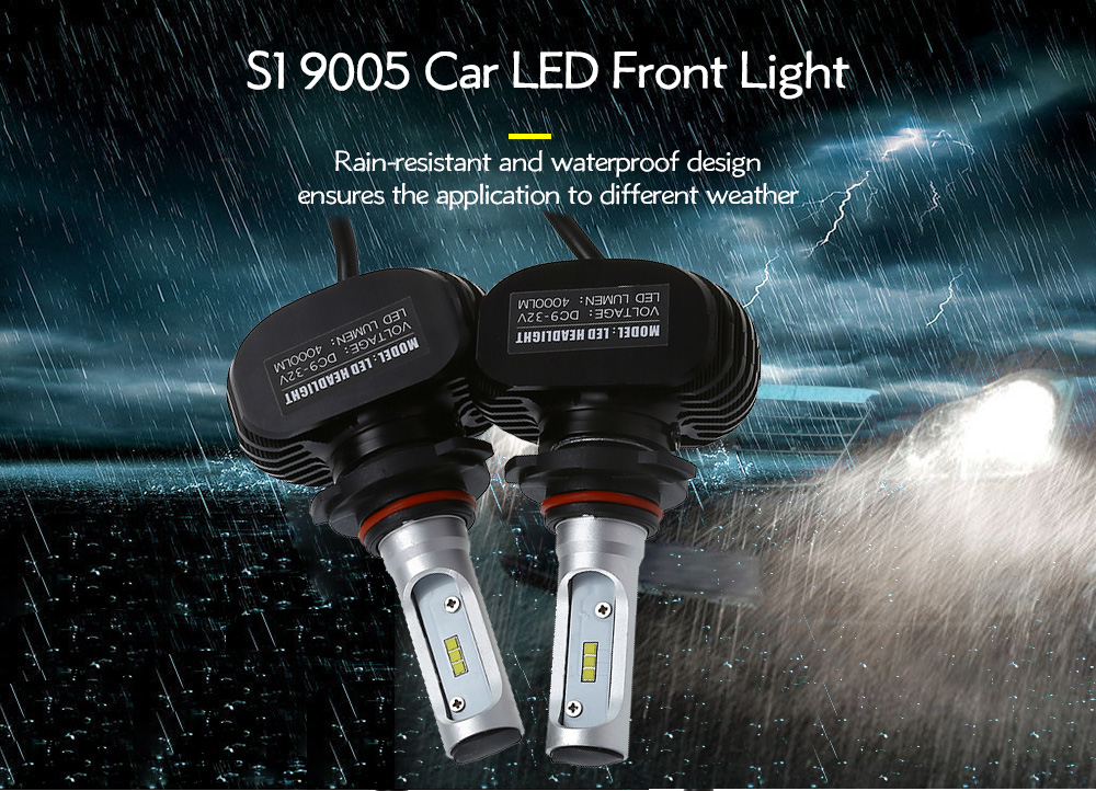 2pcs S1 9005 Car LED Front Light 40W 6000K Auto Driving Headlight