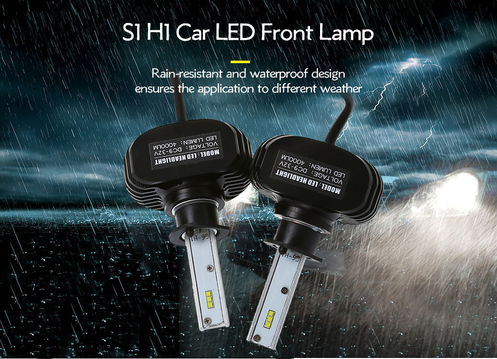 2pcs S1 H1 Car LED Headlight CSP Chips Auto Front Lamp