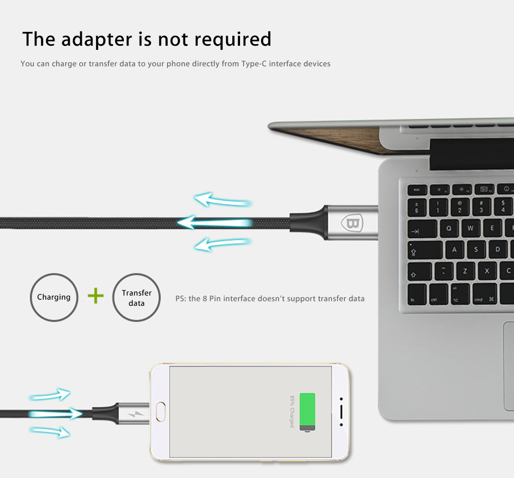 Baseus Rapid Series 3A 3 in 1 Type-C + 8 Pin + Micro USB Cable Type-C Output 1.2M Baseus Rapid Series 3A 3 in 1 Type-C + 8 Pin + Micro USB Cable Type-C Output 1.2M