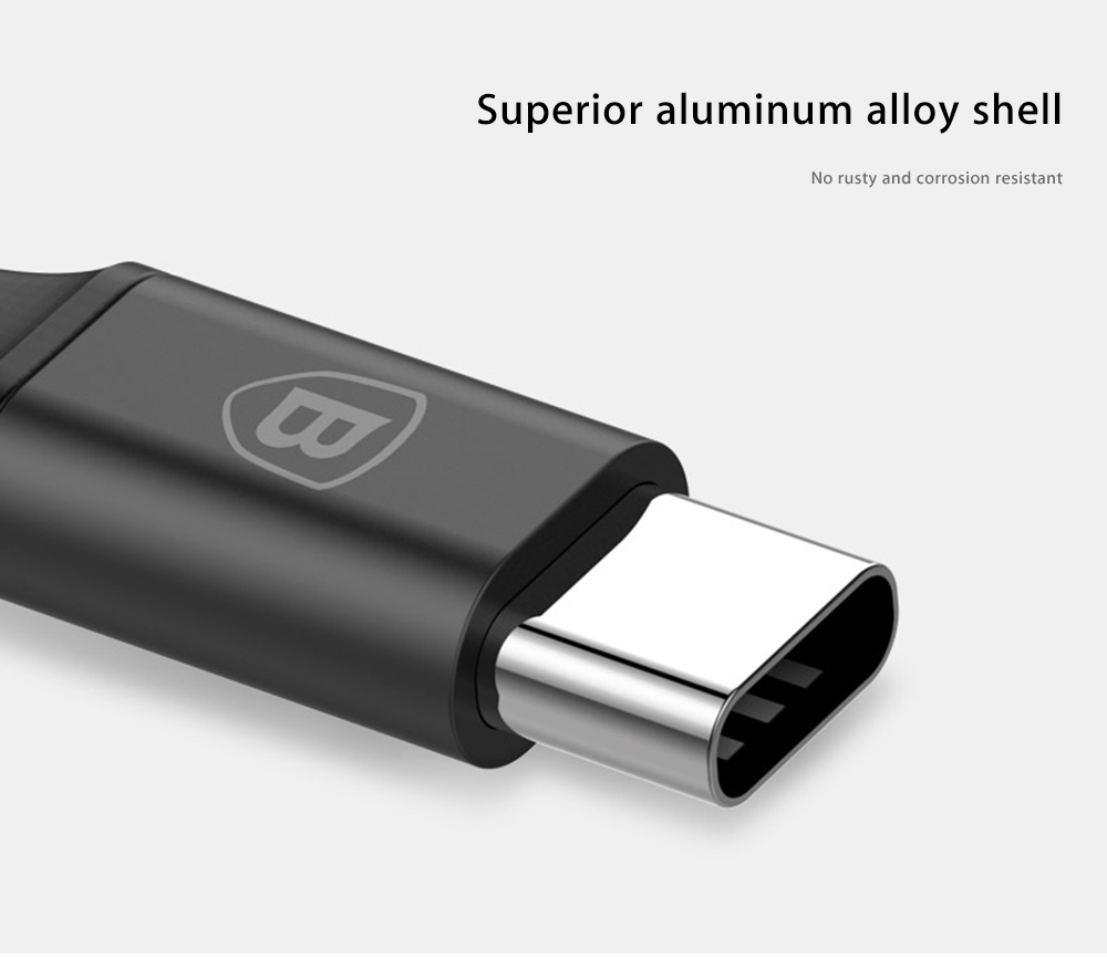 Baseus Rapid Series 3A 3 in 1 Type-C + 8 Pin + Micro USB Cable Type-C Output 1.2M Baseus Rapid Series 3A 3 in 1 Type-C + 8 Pin + Micro USB Cable Type-C Output 1.2M