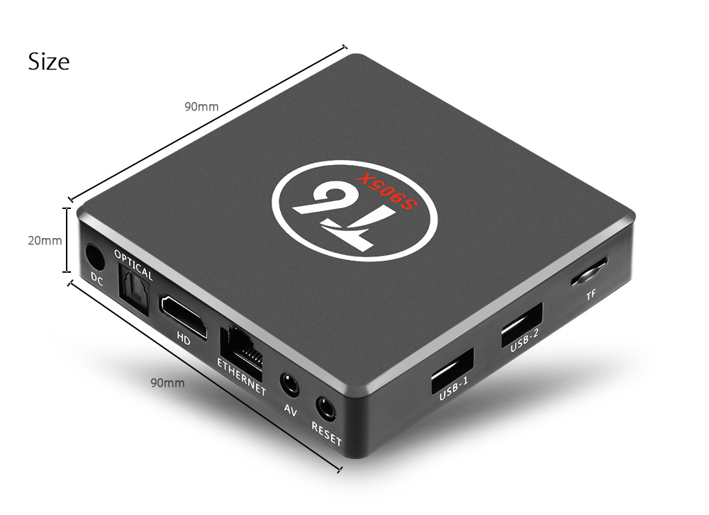 T6 S905X TV Box 2.4GHz Quad Core Android 7.1 True 4K Playing T6 S905X TV Box 2.4GHz Quad Core Android 7.1 True 4K Playing