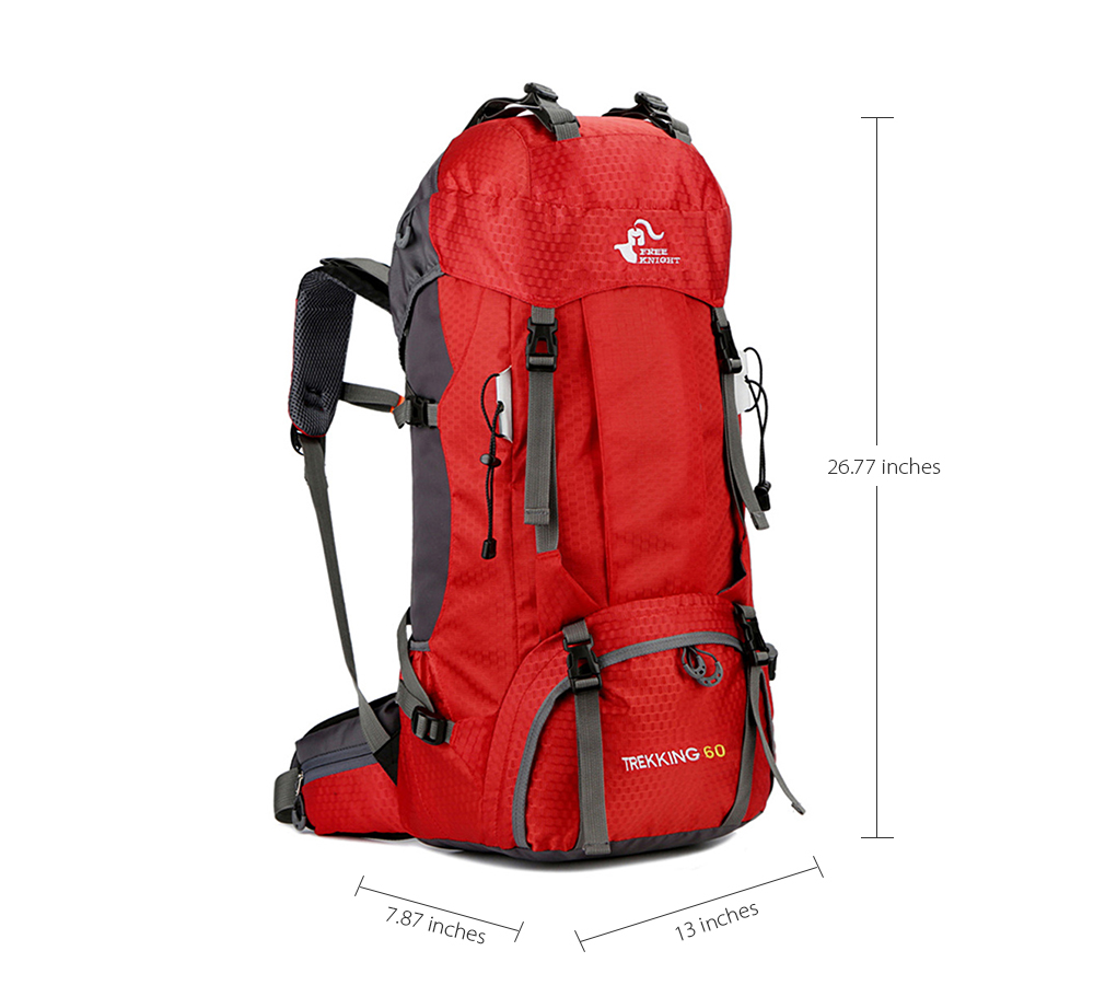 FREEKNIGHT FK0395 60L Water Resistant Climbing Hiking Backpack with Rain Cover FREEKNIGHT FK0395 60L Water Resistant Climbing Hiking Backpack with Rain Cover