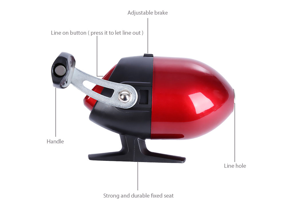 Outlife Concealed Fish Closed Wheel Spincast Reel Spherical with Fishing Line Outlife Concealed Fish Closed Wheel Spincast Reel Spherical with Fishing Line