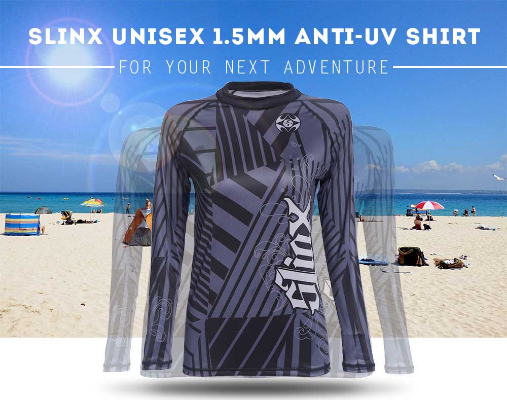 SLINX Unisex 1.5MM Anti-UV Shirt Pullover Wet Suit Elastic Swimwear Jacket Clothing for Diving Surf Windsurf
