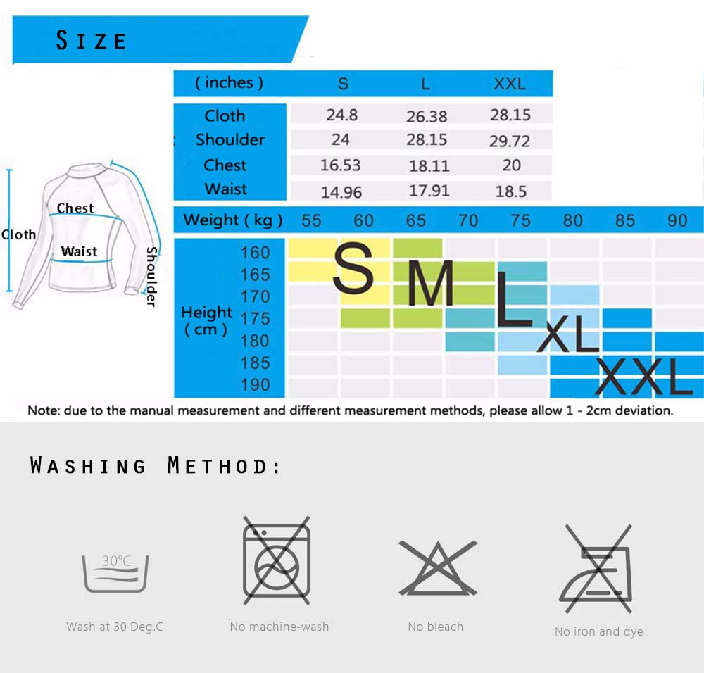 SLINX Unisex 1.5MM Anti-UV Shirt Pullover Wet Suit Elastic Swimwear Jacket Clothing for Diving Surf Windsurf