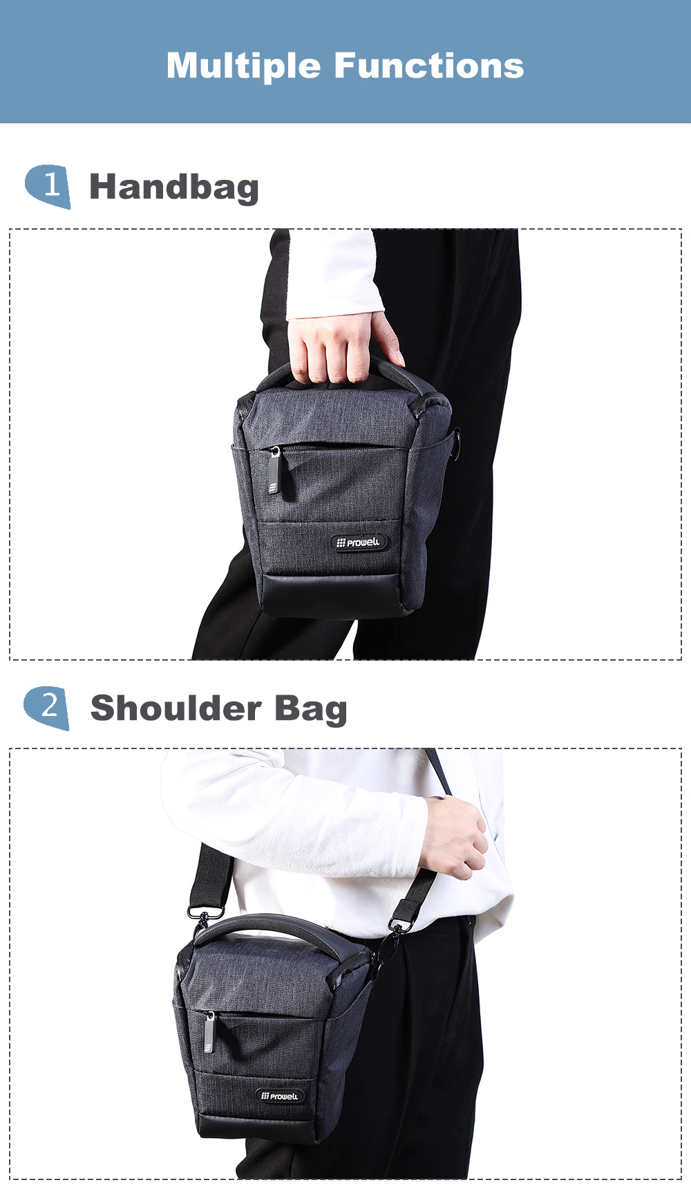 PROWELL DC22009B DSLR Camera Photography Handbag Shoulder Bag PROWELL DC22009B DSLR Camera Photography Handbag Shoulder Bag