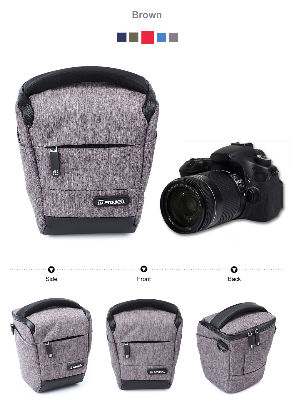 PROWELL DC22009B DSLR Camera Photography Handbag Shoulder Bag PROWELL DC22009B DSLR Camera Photography Handbag Shoulder Bag