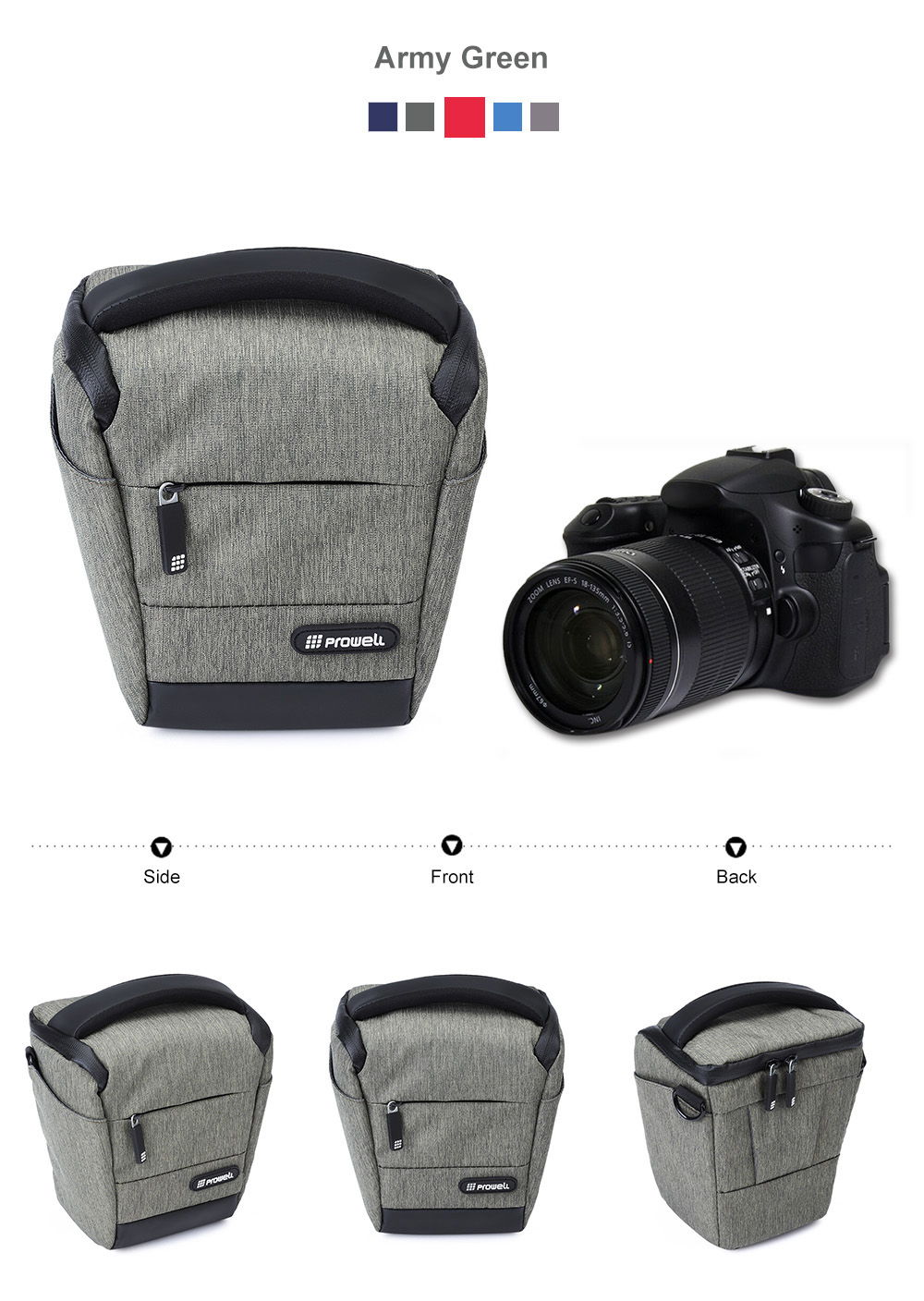 PROWELL DC22009B DSLR Camera Photography Handbag Shoulder Bag PROWELL DC22009B DSLR Camera Photography Handbag Shoulder Bag