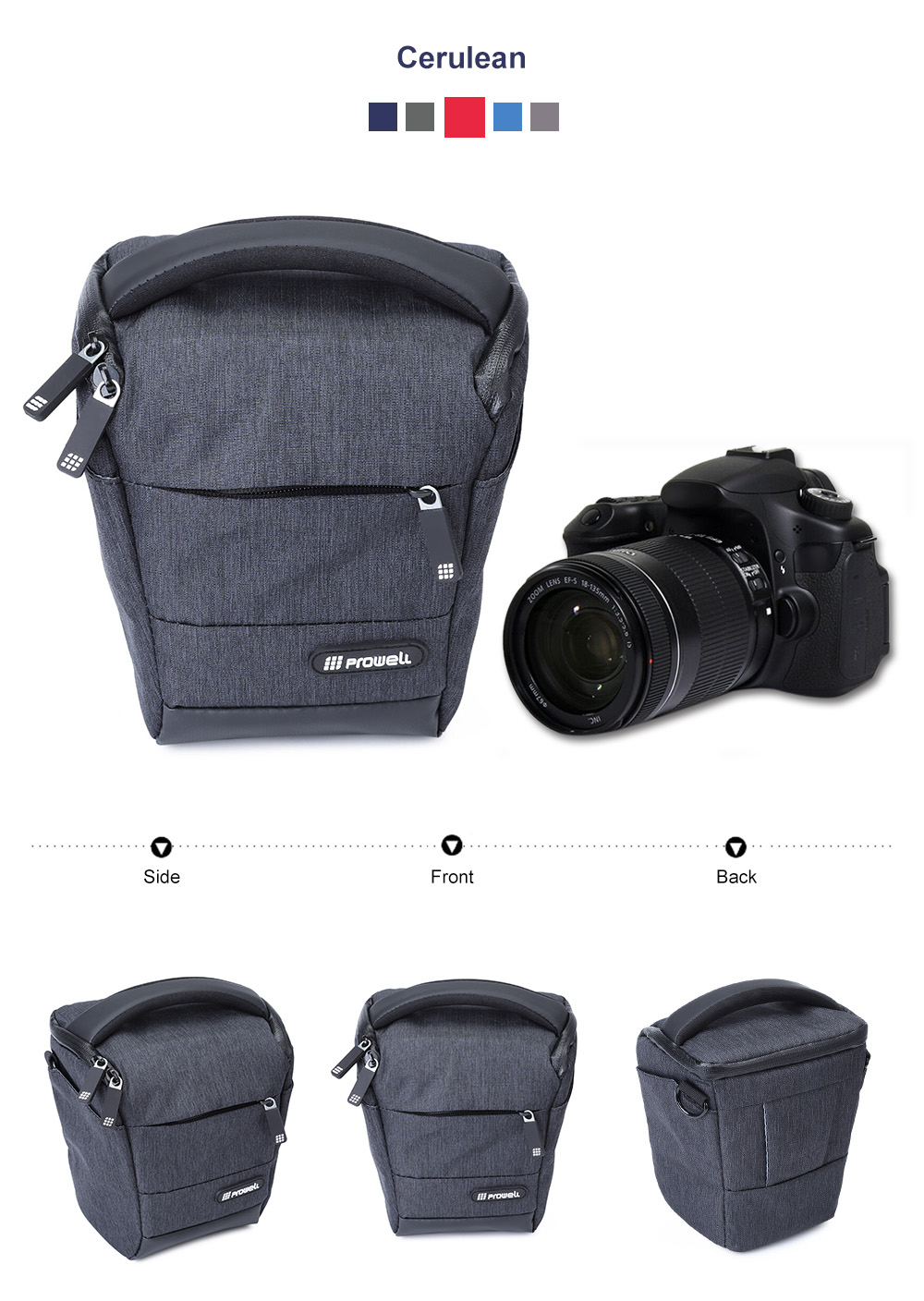 PROWELL DC22009B DSLR Camera Photography Handbag Shoulder Bag PROWELL DC22009B DSLR Camera Photography Handbag Shoulder Bag