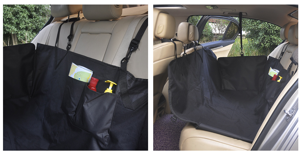 Folding Waterproof Footprint Pattern Oxford Fabric Pet Protector Rear Back Seat Cover Cars Mat