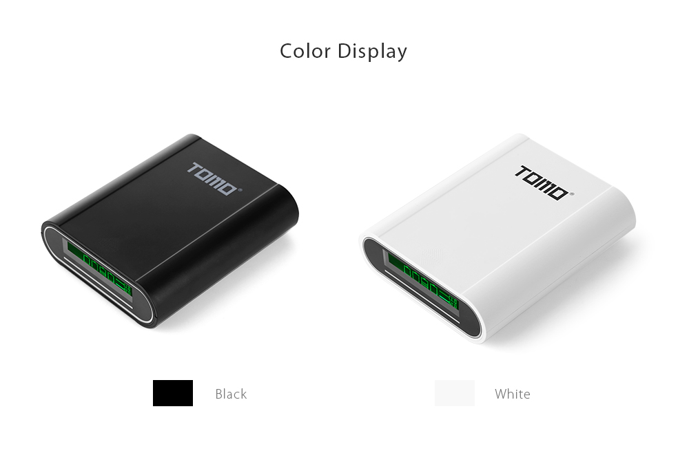 TOMO S4 DIY Smart Power Bank 4 x 18650 Li-ion Battery Type-C Micro USB 8 Pin Input Dual Output Charger