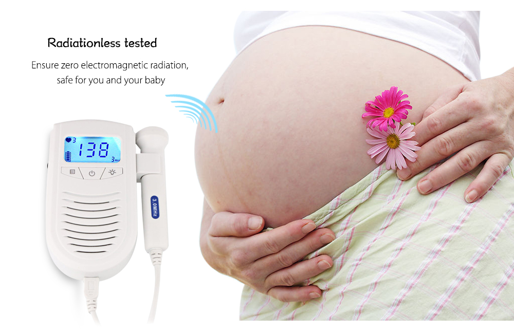 100S6 II Pregnant Women Back Light Fetal Heart Monitor with LCD Digital Screen