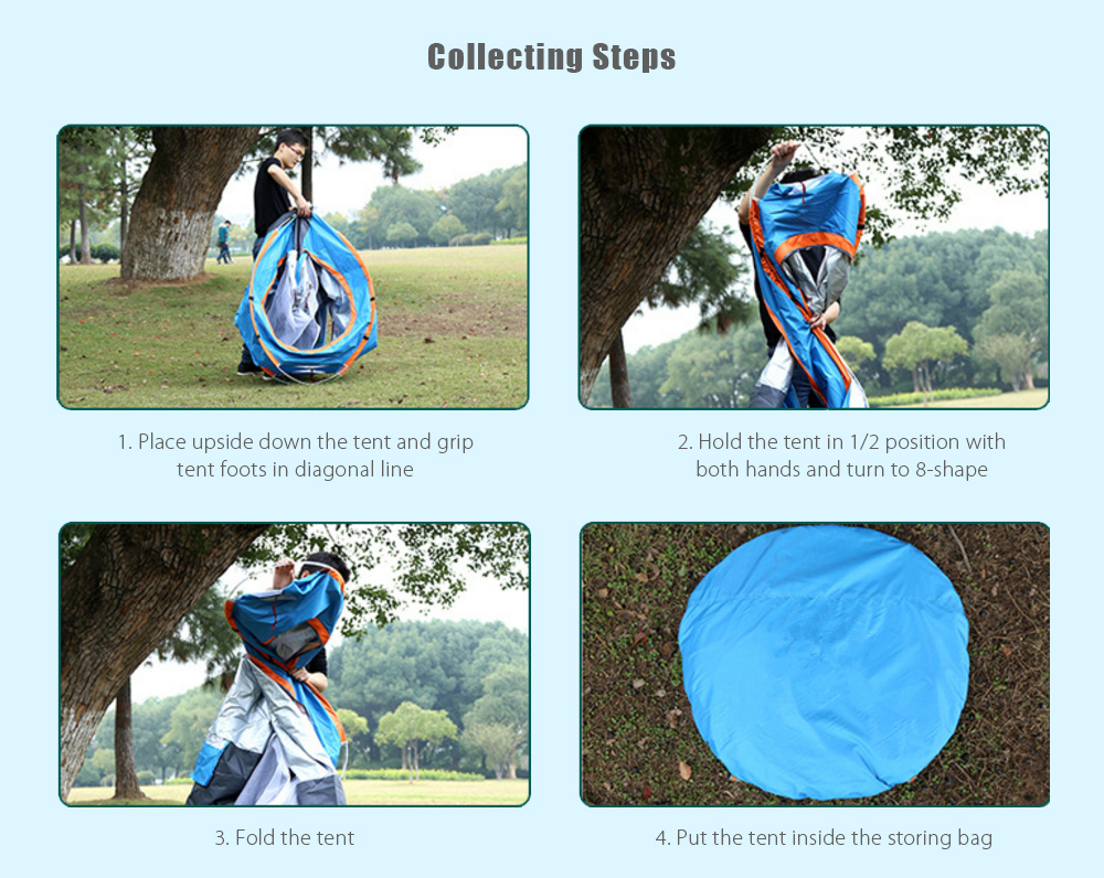 SHENGYUAN Outdoor Water Resistant Automatic Instant Setup Two Doors 2 Person Camping Tent with Rain Cover SHENGYUAN Outdoor Water Resistant Automatic Instant Setup Two Doors 2 Person Camping Tent with Rain Cover
