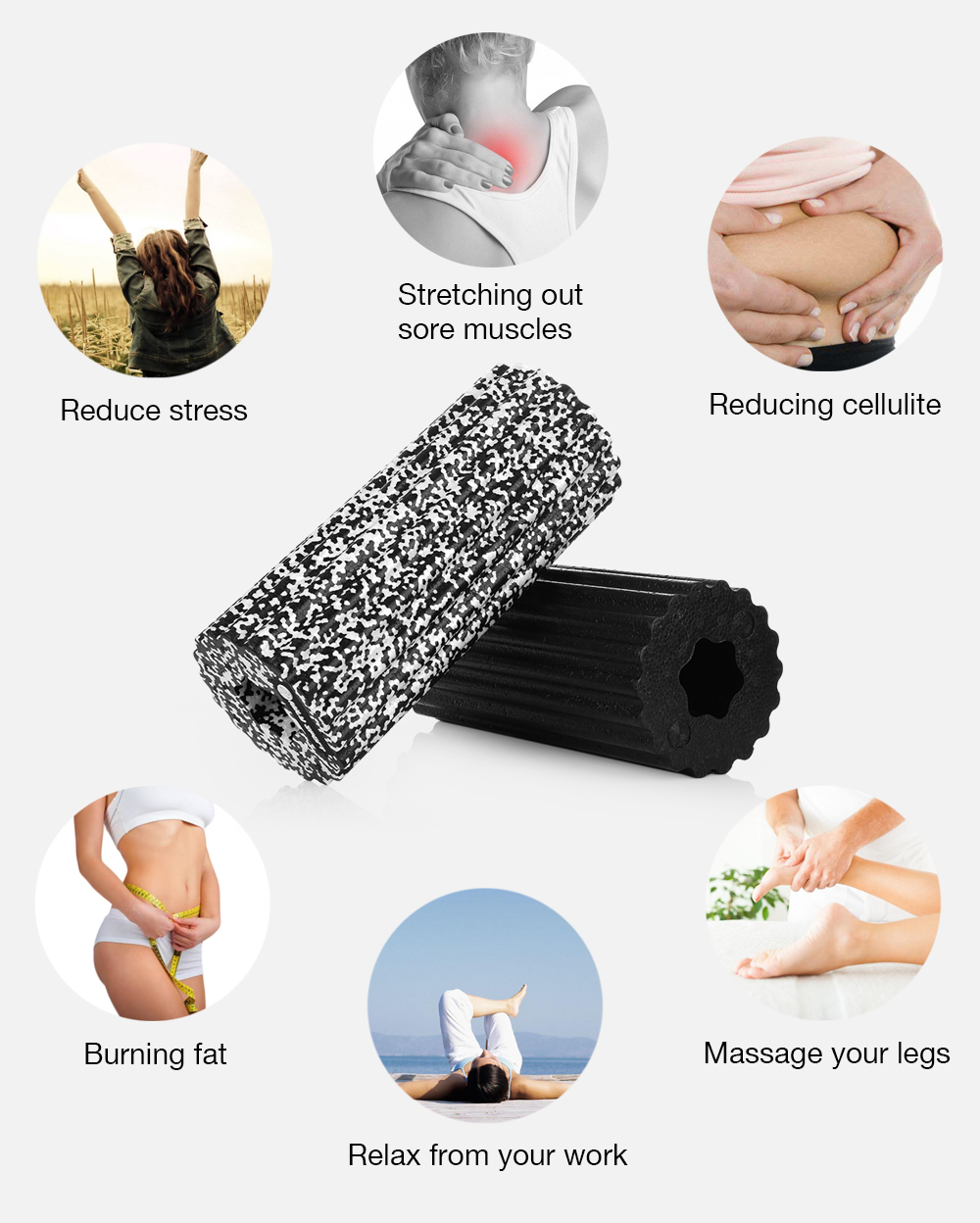 MILY SPORT Muscle Feet High Density Lightweight Yoga EPP Foam Roller for Gym Exercises Physio Massage Stretching MILY SPORT Muscle Feet High Density Lightweight Yoga EPP Foam Roller for Gym Exercises Physio Massage Stretching