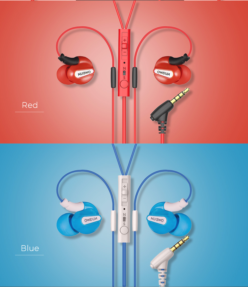 NUBWO NY58 3.5MM Stereo Wired In-ear Earphones NUBWO NY58 3.5MM Stereo Wired In-ear Earphones