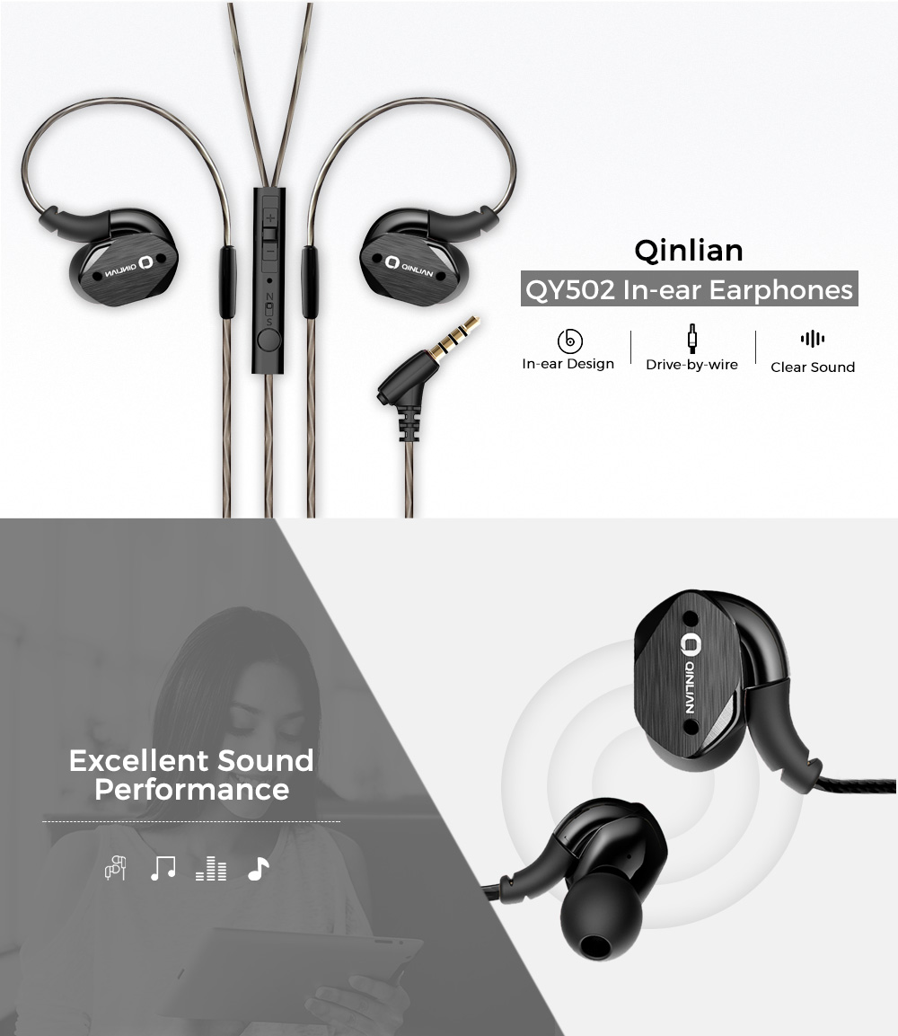 Qinlian QY502 3.5MM Stereo Wired In-ear Earphones Qinlian QY502 3.5MM Stereo Wired In-ear Earphones