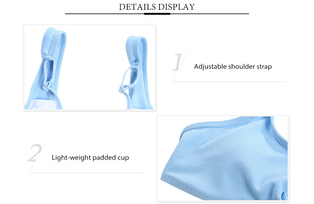 Sexy Spaghetti Strap Backless Pad Low Waist Tie Bikini Set for Women