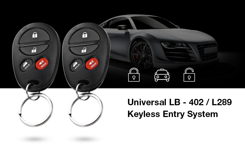 Universal DC 12V LB - 402 / L289 Smart Car Door Lock Unlock Keyless Entry System Universal DC 12V LB - 402 / L289 Smart Car Door Lock Unlock Keyless Entry System