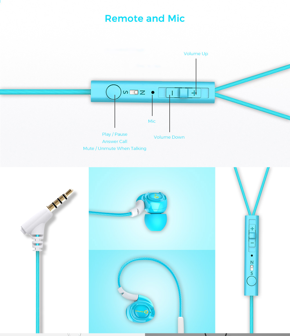 Qinlian QY501 3.5MM Stereo Wired In-ear Earphones Qinlian QY501 3.5MM Stereo Wired In-ear Earphones