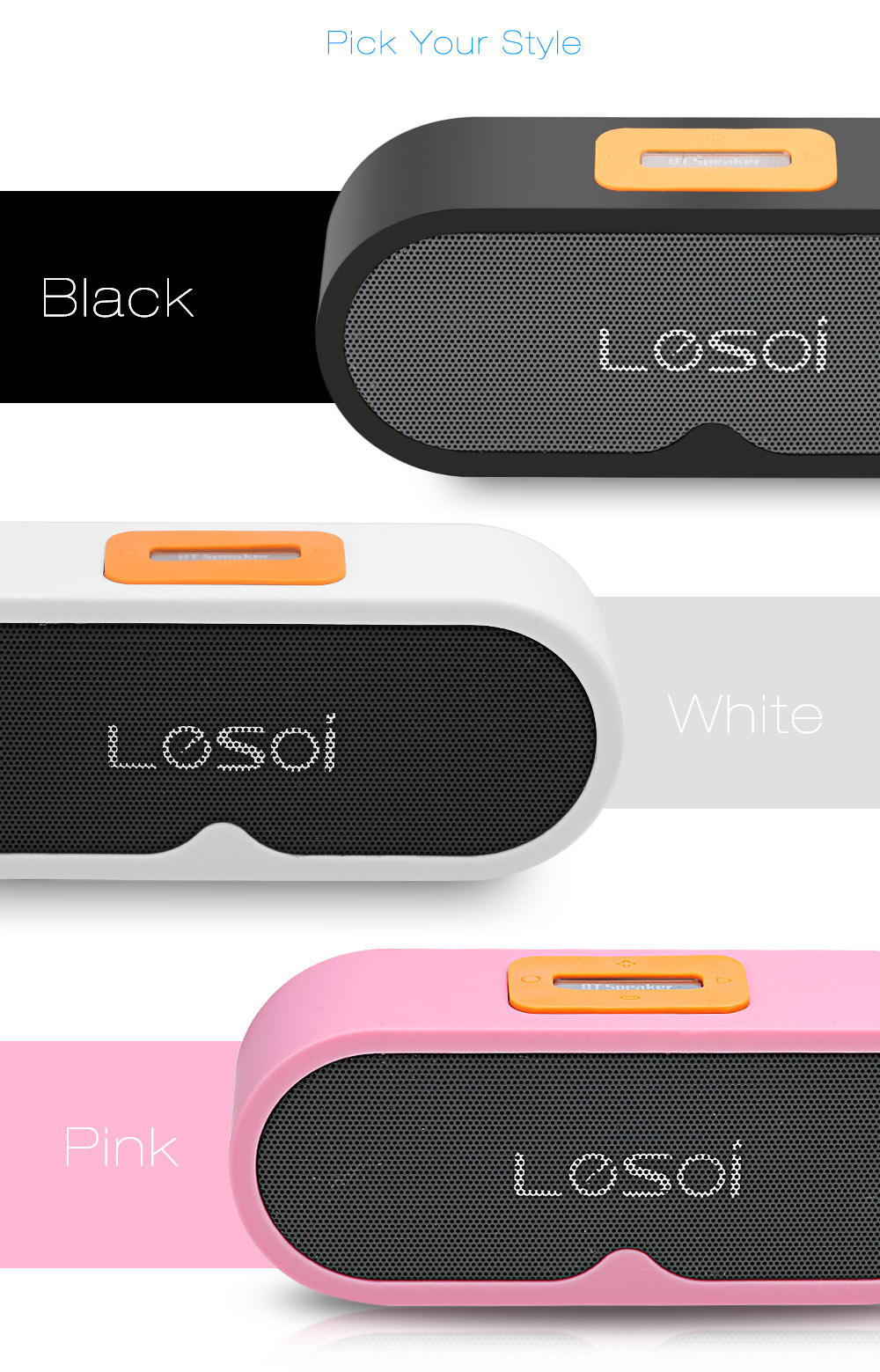 Lesoi Bluetooth Speaker Portable Wireless Player Lesoi Bluetooth Speaker Portable Wireless Player