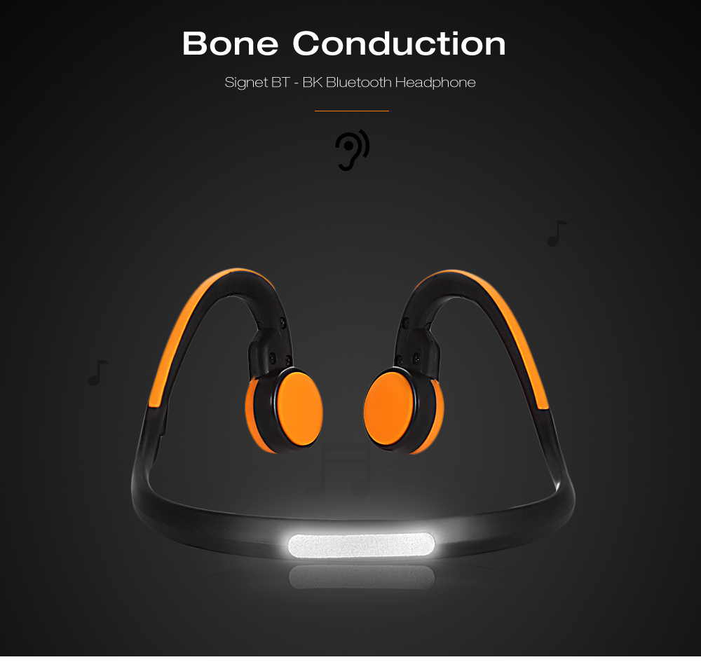 Signet BT - BK Bluetooth 4.1 Open-ear Bone Conduction Headphones Noise Canceling Headband with Microphone