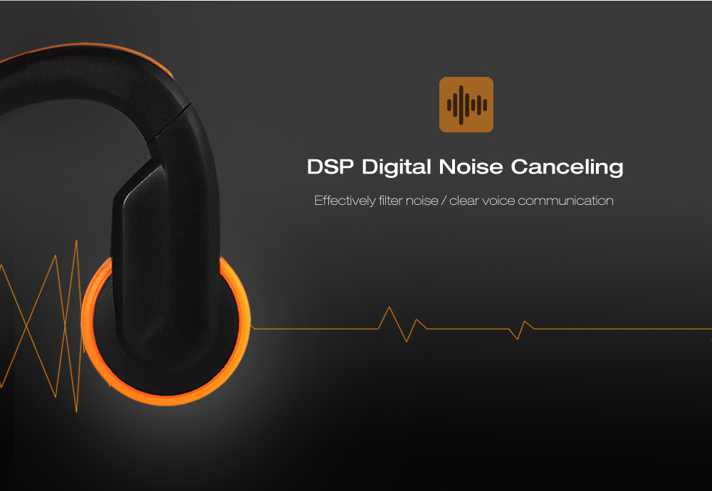 Signet BT - BK Bluetooth 4.1 Open-ear Bone Conduction Headphones Noise Canceling Headband with Microphone