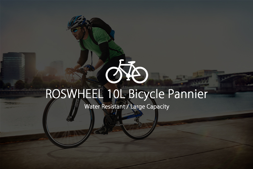 ROSWHEEL 10L MTB Cycling Bicycle Water Resistant Bike Pannier Bag Saddle Rear Seat Carrier