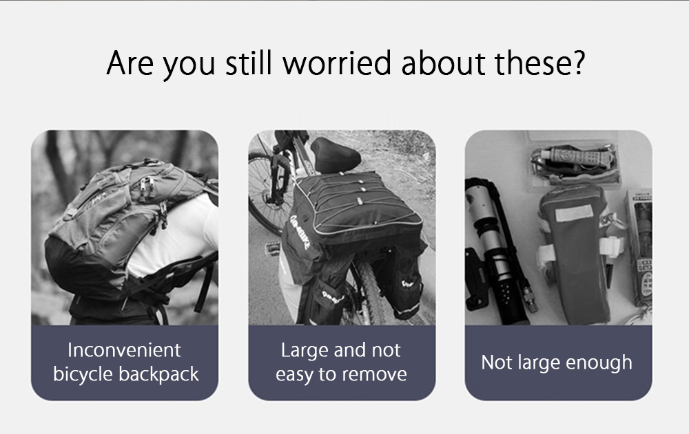 ROSWHEEL 10L MTB Cycling Bicycle Water Resistant Bike Pannier Bag Saddle Rear Seat Carrier