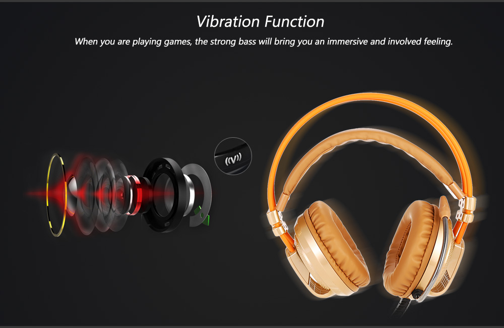 XIBERIA V10 Over-ear Gaming Headset with Vibration Function XIBERIA V10 Over-ear Gaming Headset with Vibration Function