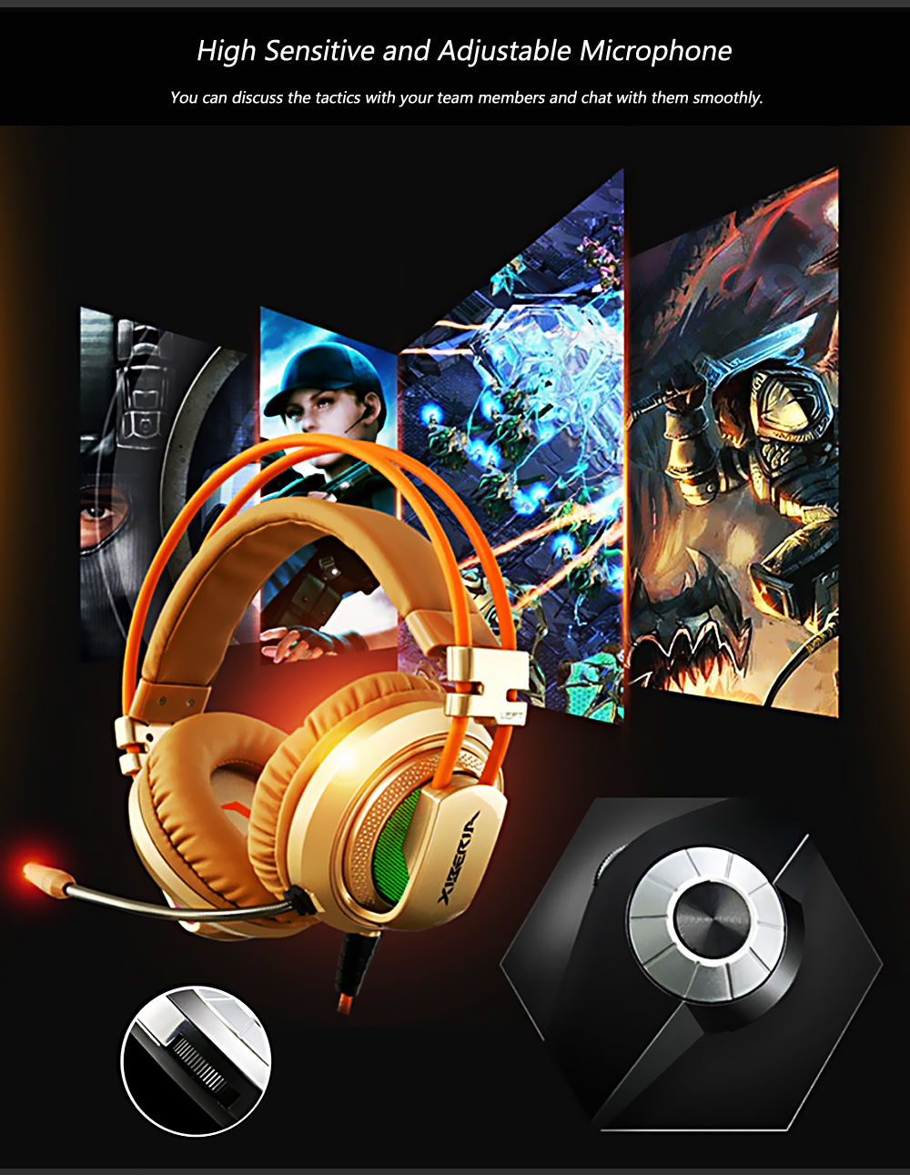 XIBERIA V10 Over-ear Gaming Headset with Vibration Function XIBERIA V10 Over-ear Gaming Headset with Vibration Function