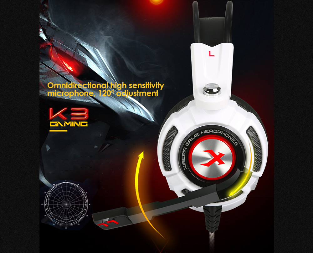 XIBERIA K3 Over-ear Stereo Gaming Headset USB PC Headphones with LED Lights XIBERIA K3 Over-ear Stereo Gaming Headset USB PC Headphones with LED Lights