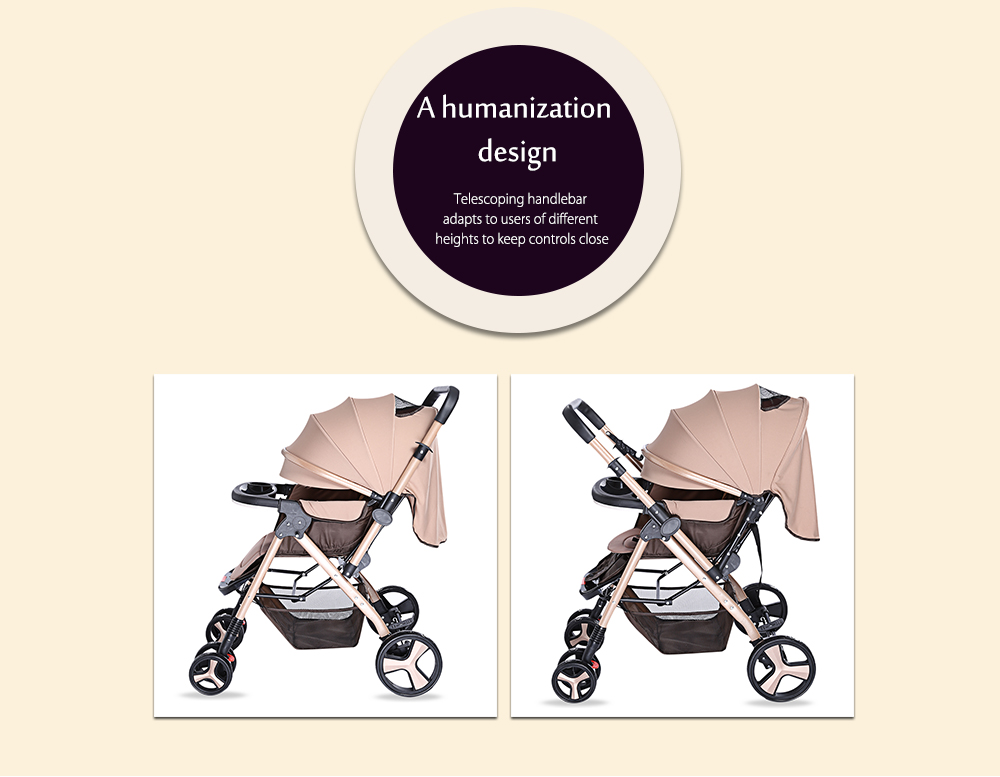 MoonSater YA - 2305 Multifunctional Stroller Baby Cart with Brake System Universal Casters MoonSater YA - 2305 Multifunctional Stroller Baby Cart with Brake System Universal Casters