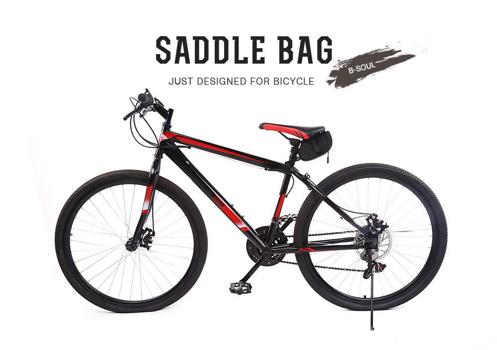 B - SOUL Cycling Saddle Bag Wedge Bicycle Seat Tail Pouch Bike Accessories