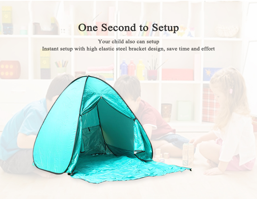 CLEYE Outdoor Water Resistant Automatic Instant Setup 2 Person Beach Tent with Door Curtain CLEYE Outdoor Water Resistant Automatic Instant Setup 2 Person Beach Tent with Door Curtain