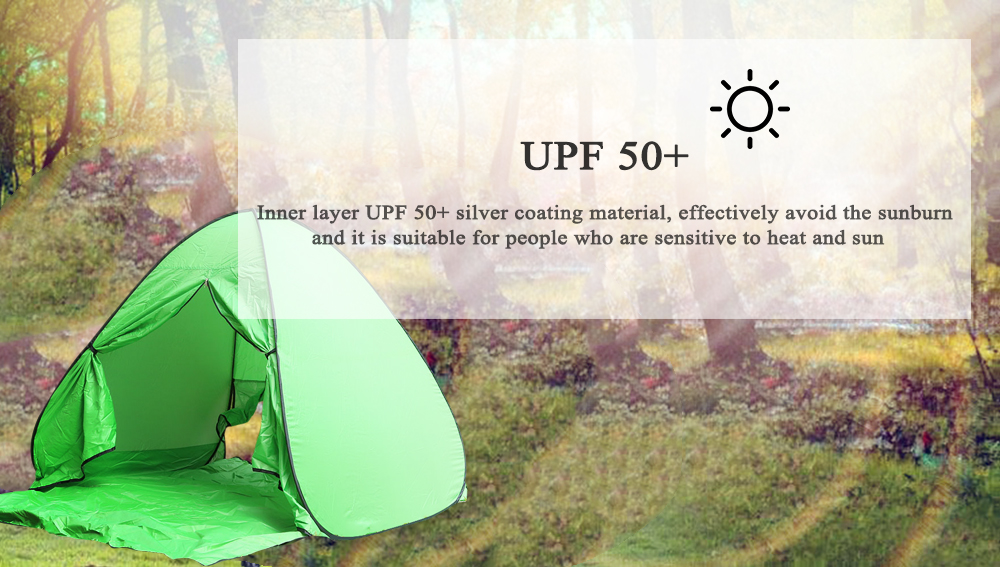 CLEYE Outdoor Water Resistant Automatic Instant Setup 2 Person Beach Tent with Door Curtain CLEYE Outdoor Water Resistant Automatic Instant Setup 2 Person Beach Tent with Door Curtain