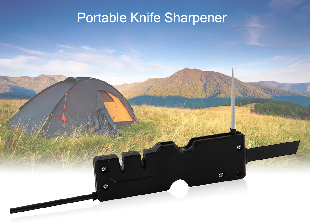 DMD Multifunctional Portable Titanium Plated Knife Sharpener Outdoor Survival Tool