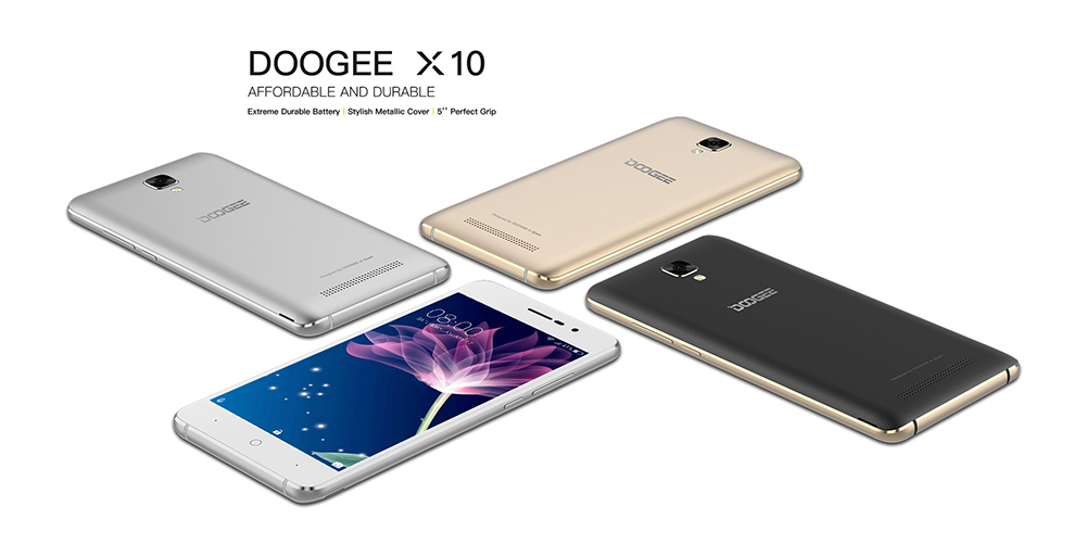 Doogee X10 3G 5.0 inch Android 6.0 Smartphone MTK6570 Dual Core 1.0GHz 512MB RAM 8GB ROM 3360mAh Battery Dual ID Account