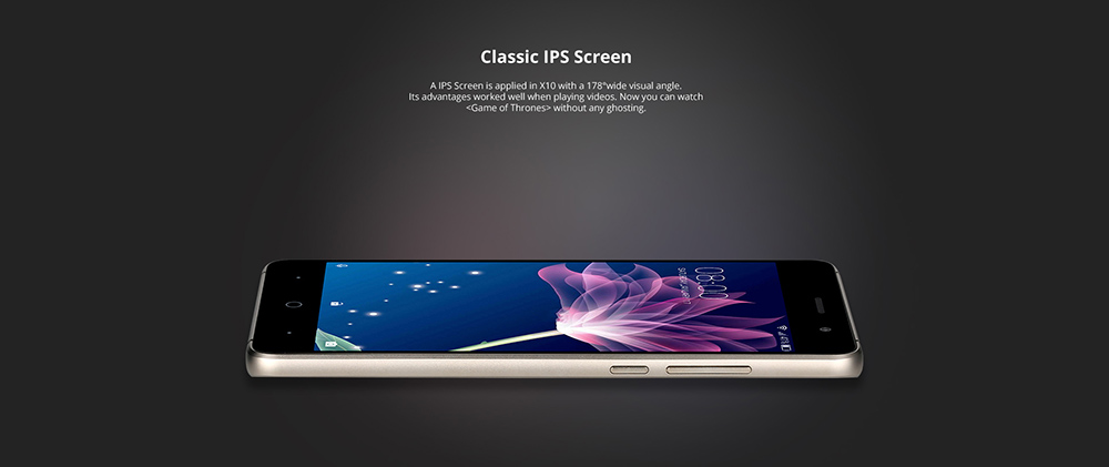 Doogee X10 3G 5.0 inch Android 6.0 Smartphone MTK6570 Dual Core 1.0GHz 512MB RAM 8GB ROM 3360mAh Battery Dual ID Account